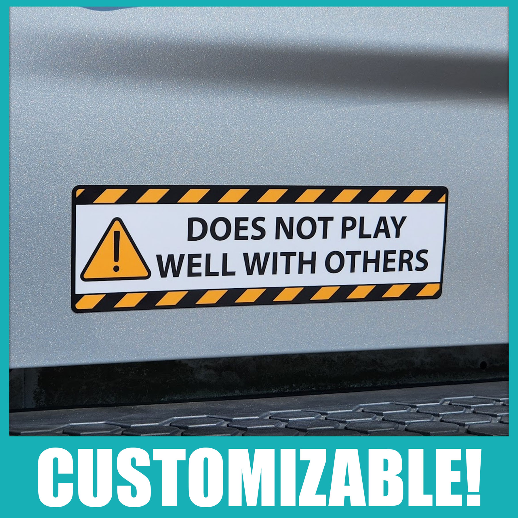 Black & Yellow Warning Sticker